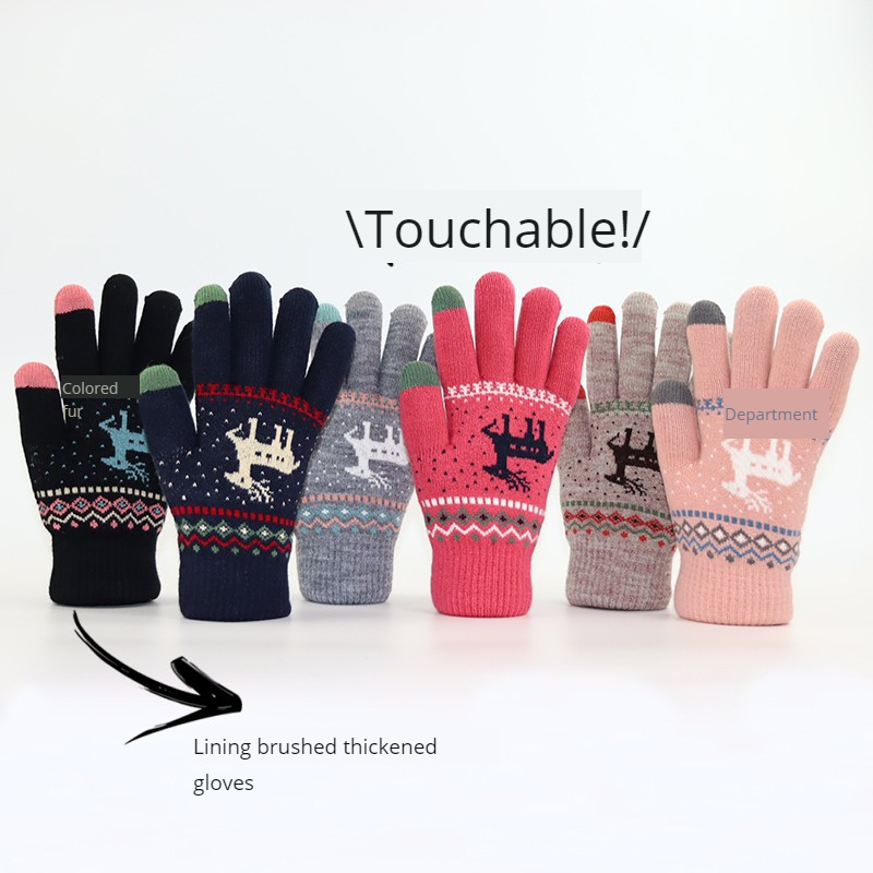 Wool Glove Lined - Guantes sin Dedos de Lana Tejida