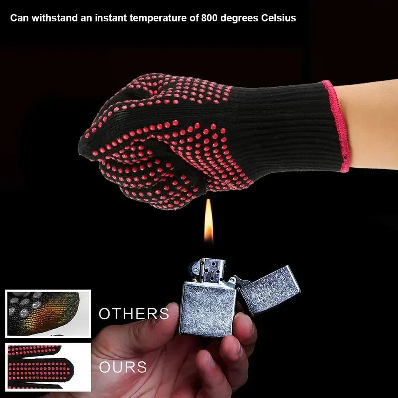 Oven Mitt Silicone - 1 par de guantes antideslizantes de