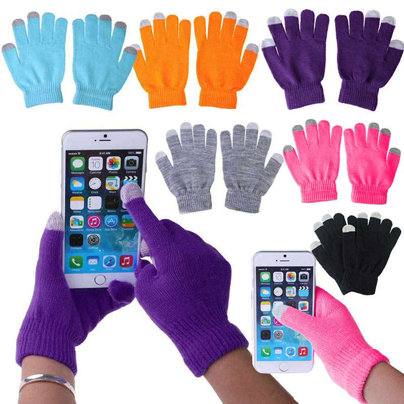 Touchscreen Glove Capacitive - Guantes de Punto Térmicos Unisex para