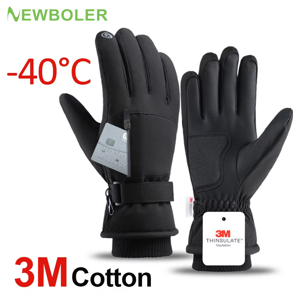 Ski Glove Waterproof - Guantes de ciclismo impermeables para hombre,