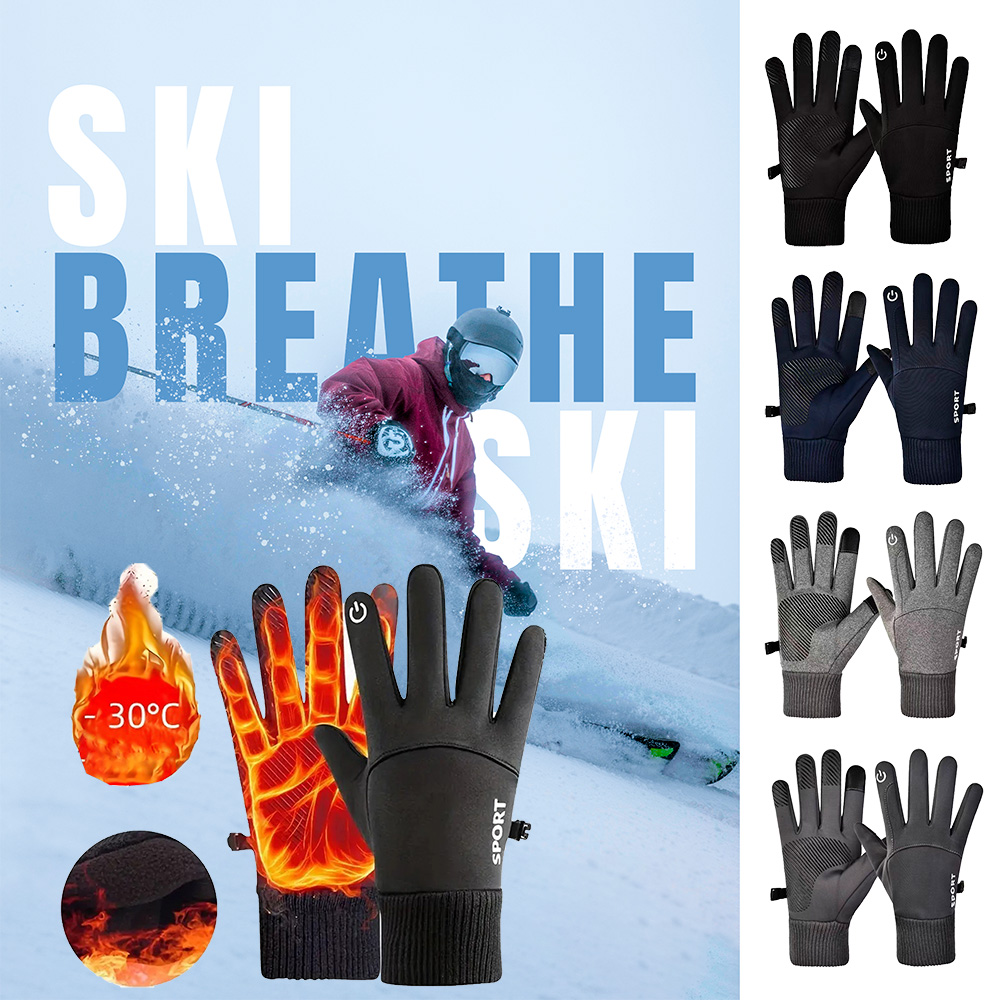 Ski Glove Waterproof - Guantes de ciclismo de invierno, resistentes