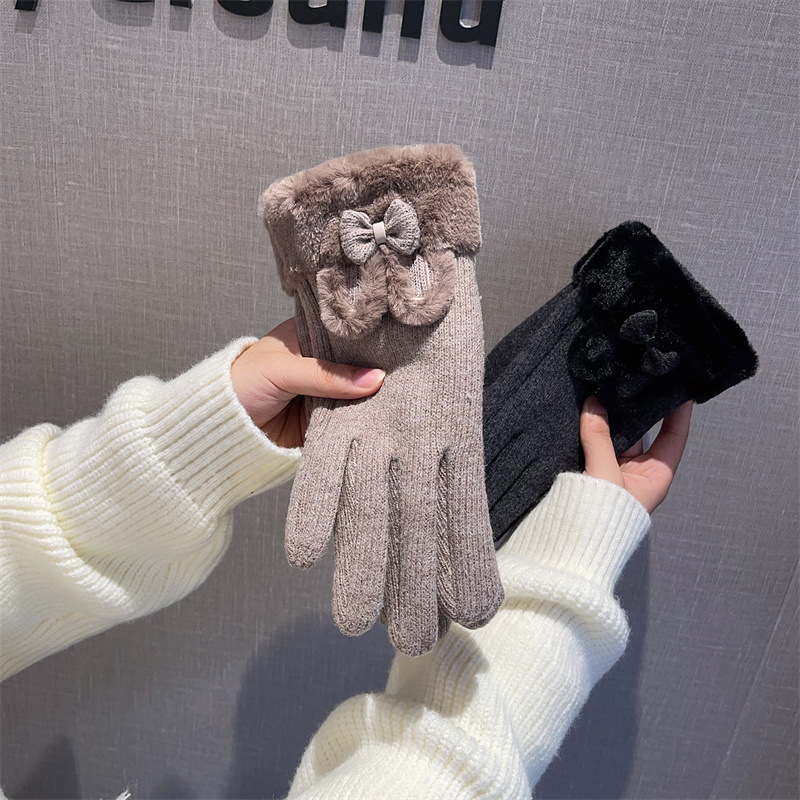 Wool Glove Lined - Guantes de mujer con forro de