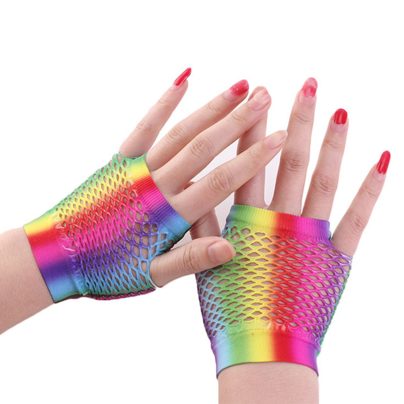 Fingerless Glove Knit - Guantes sexis de rejilla de malla