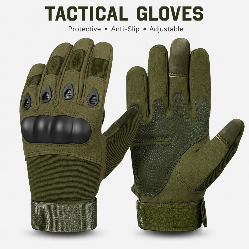 Motorcycle Glove Knuckle - Guantes Tácticos de Dedo Completo con