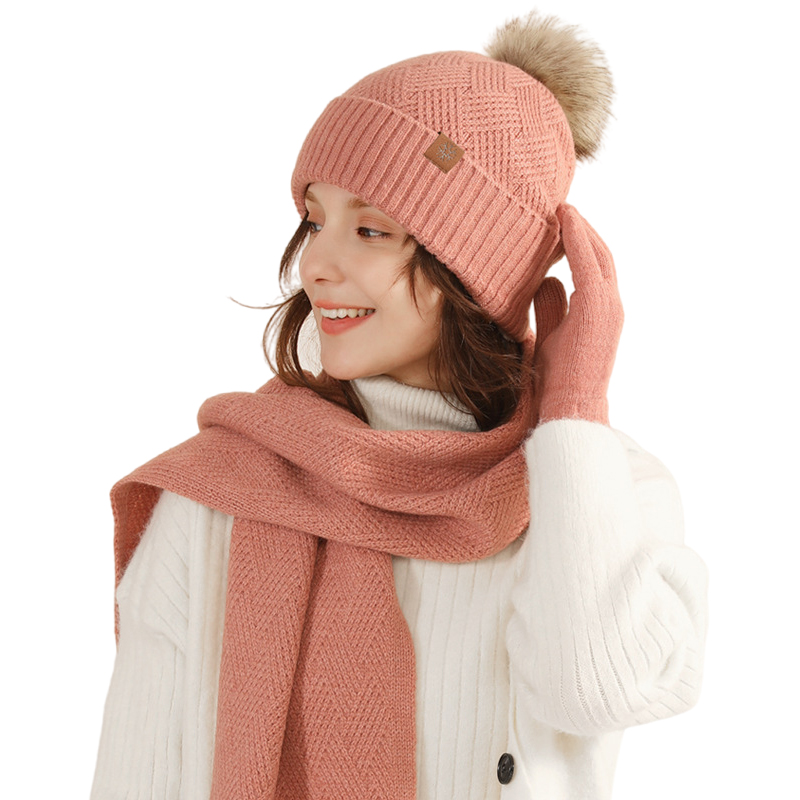 Wool Glove Lined - Gorro de lana cálido para invierno,