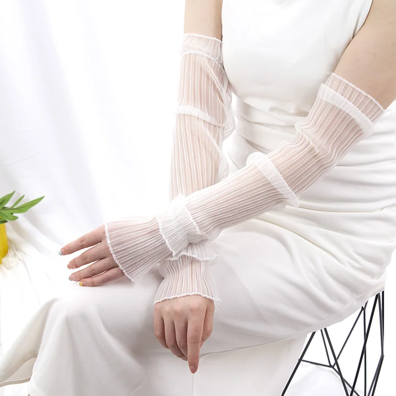 Fingerless Glove Knit - Guantes largos sin dedos de verano