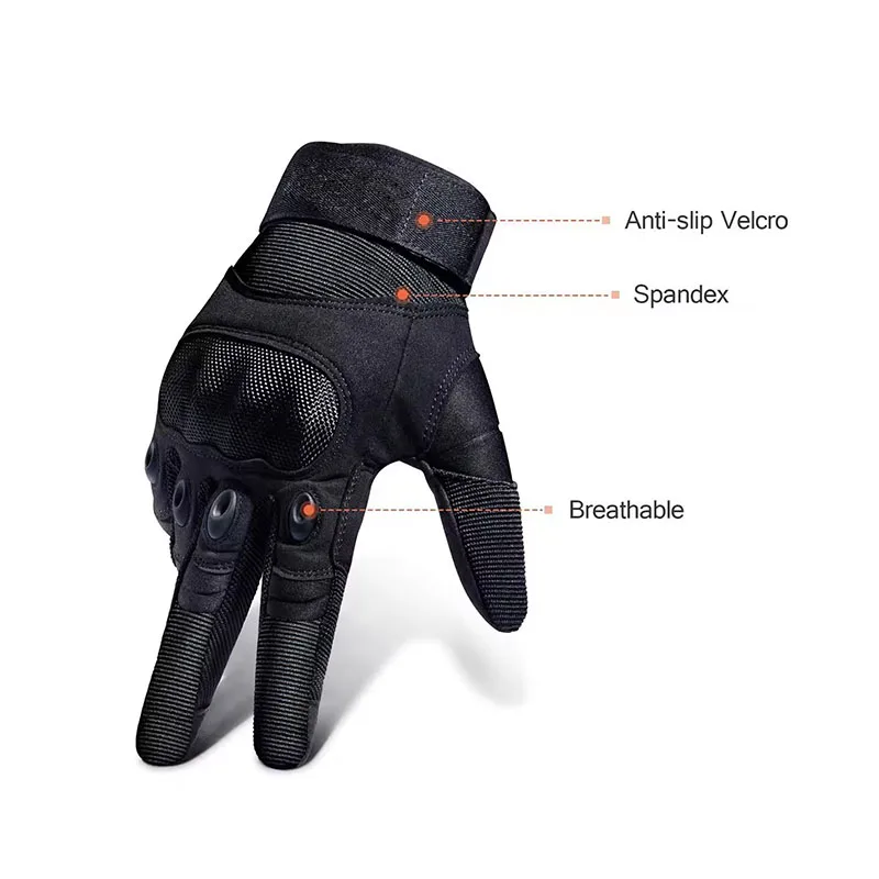 Guantes tácticos de dedo compl - Motorcycle Glove Knuckle reseña y precio