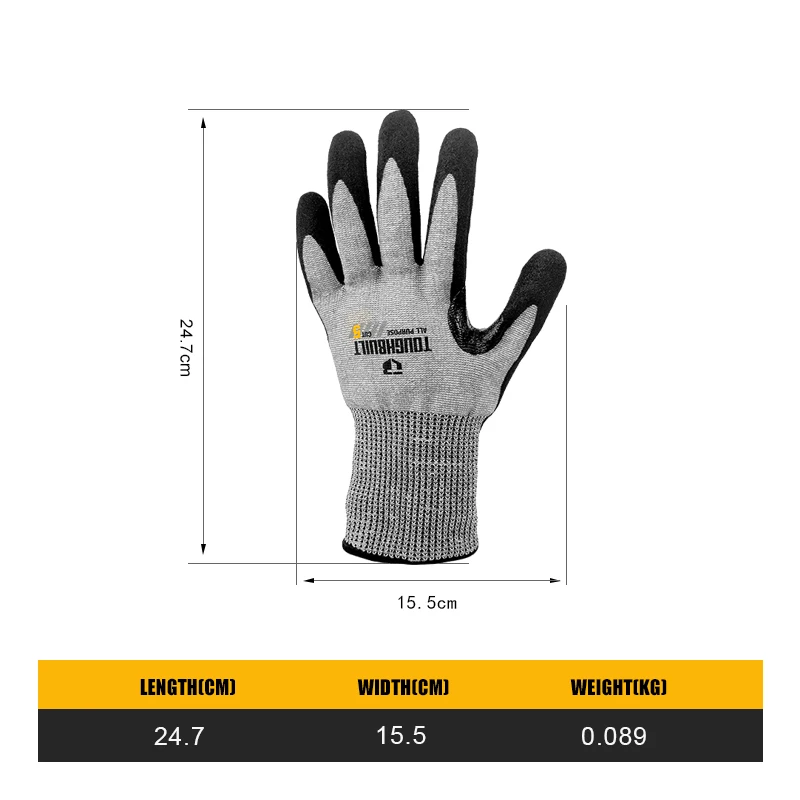 TOUGHBUILT TB-P2-112-5-L Guant - Nitrile Mechanic Glove reseña y precio