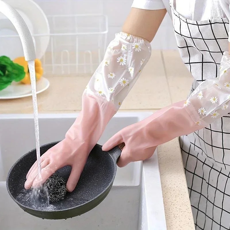 Guantes de goma de manga larga - Dish Glove Rubber reseña y precio