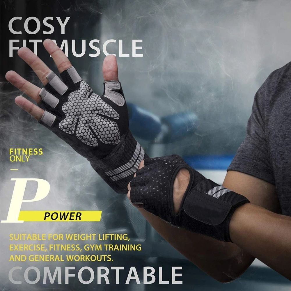 1 par con soporte para muñeca, - Workout Glove Gym reseña y precio