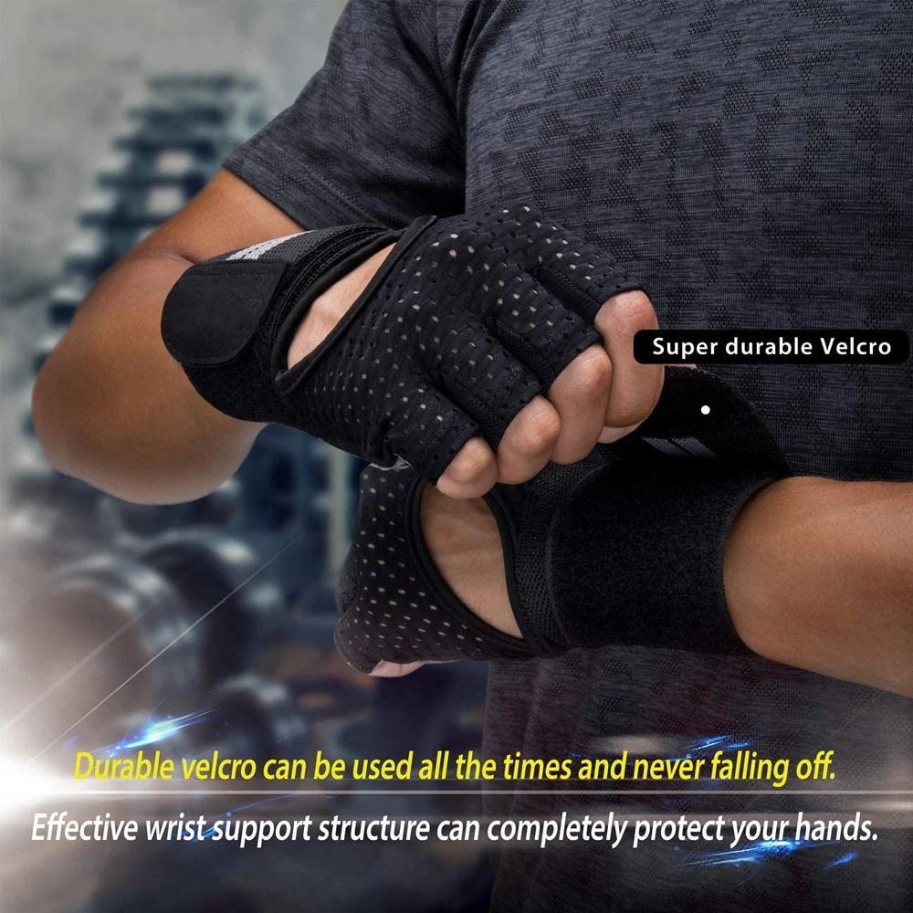 1 par con soporte para muñeca, - Workout Glove Gym reseña y precio