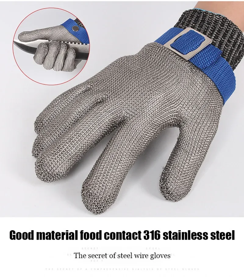 Guantes de acero inoxidable re - Cut Resistant Glove reseña y precio