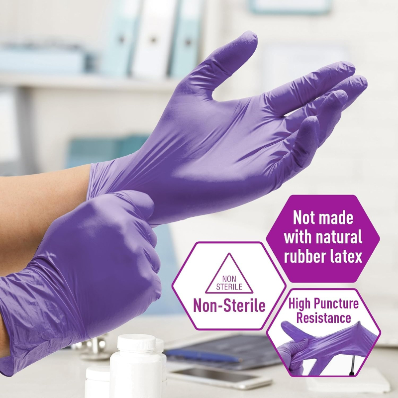 Guantes de Nitrilo Morados Sua - Exam Glove Nitrile reseña y precio