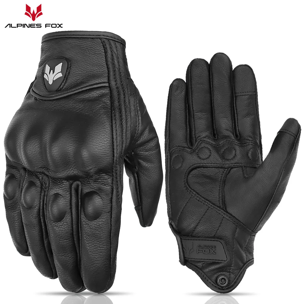 Guantes de moto de cuero vinta - Motorcycle Glove Knuckle reseña y precio
