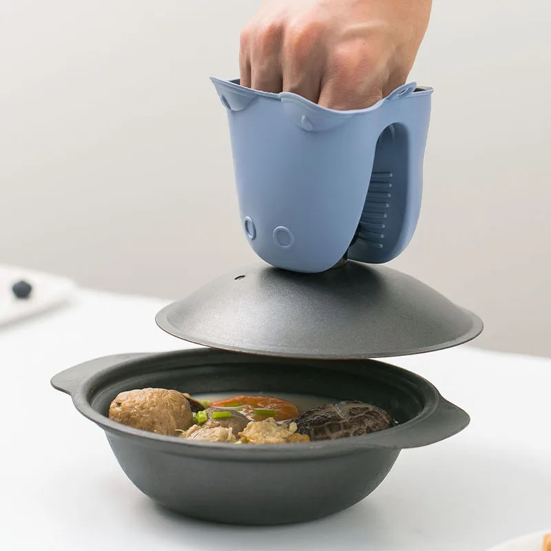 Manoplas de horno gruesas y re - Oven Mitt Silicone reseña y precio