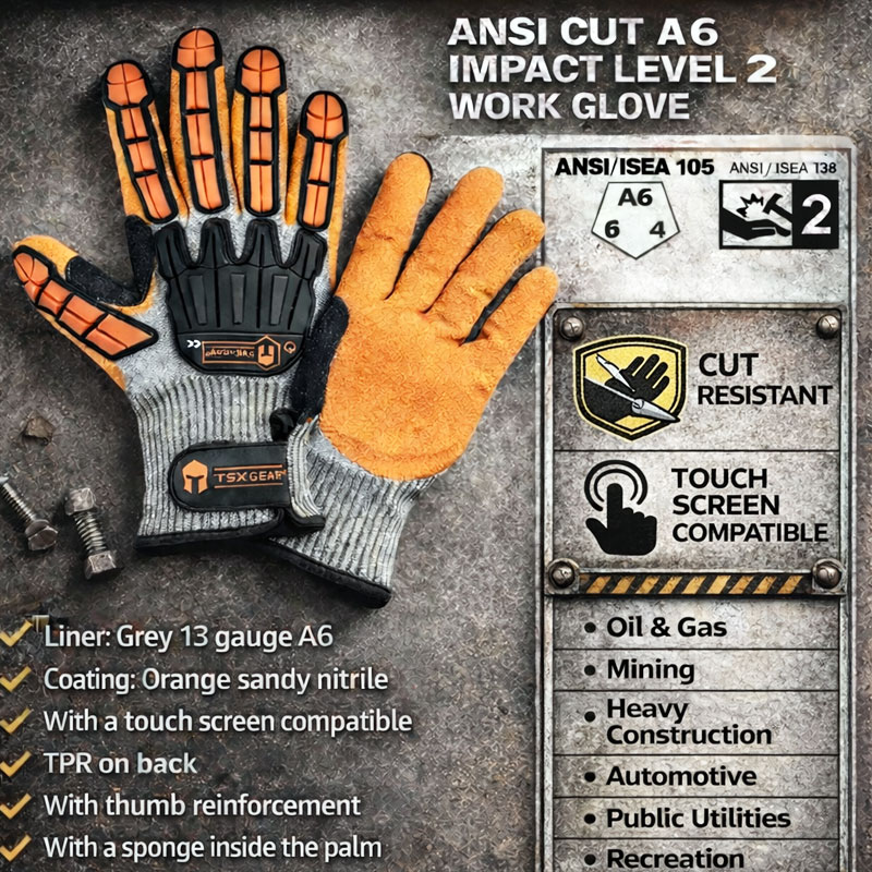 Guantes de trabajo NMSafety an - Nitrile Mechanic Glove reseña y precio