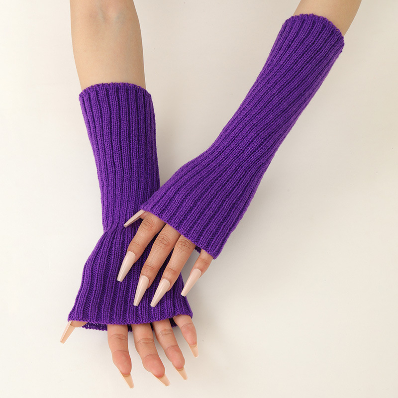 Mangas de brazo de punto cálid - Fingerless Glove Knit reseña y precio