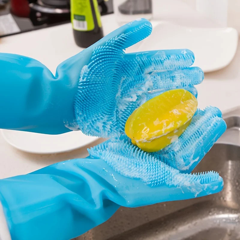 Guantes Multifuncionales de Si - Rubber Glove Cleaning reseña y precio