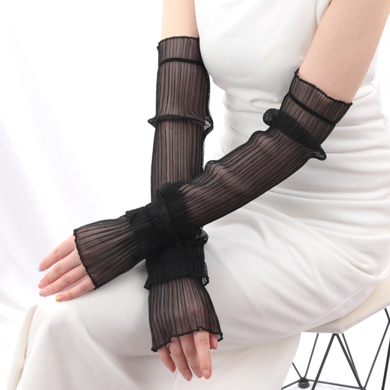 1 par de mangas largas de seda - Fingerless Glove Knit reseña y precio