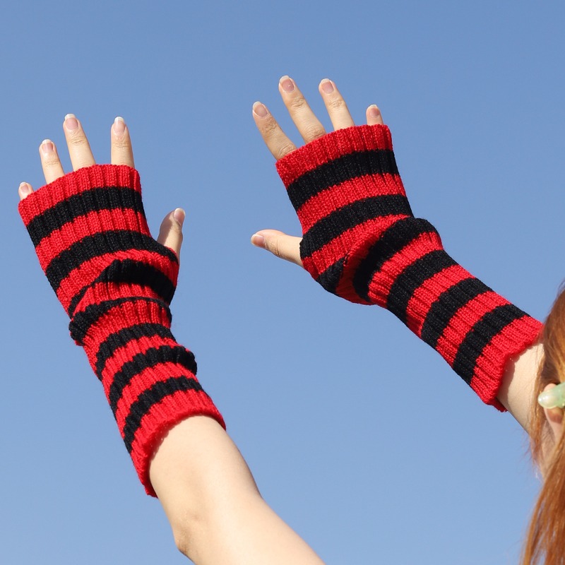 Mangas de brazo sin dedos teji - Fingerless Glove Knit reseña y precio