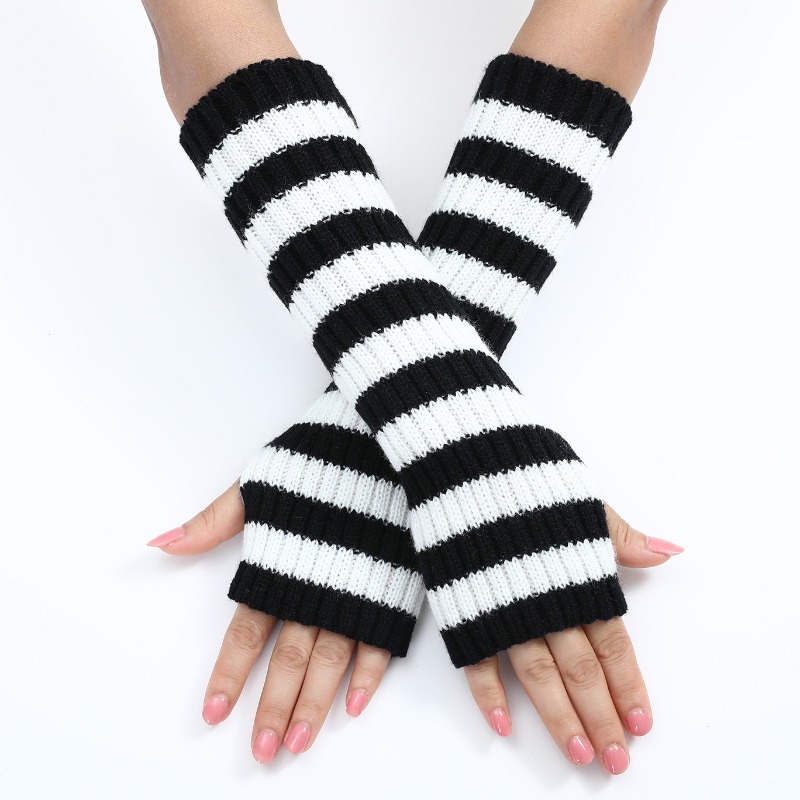 Mangas de brazo sin dedos teji - Fingerless Glove Knit reseña y precio