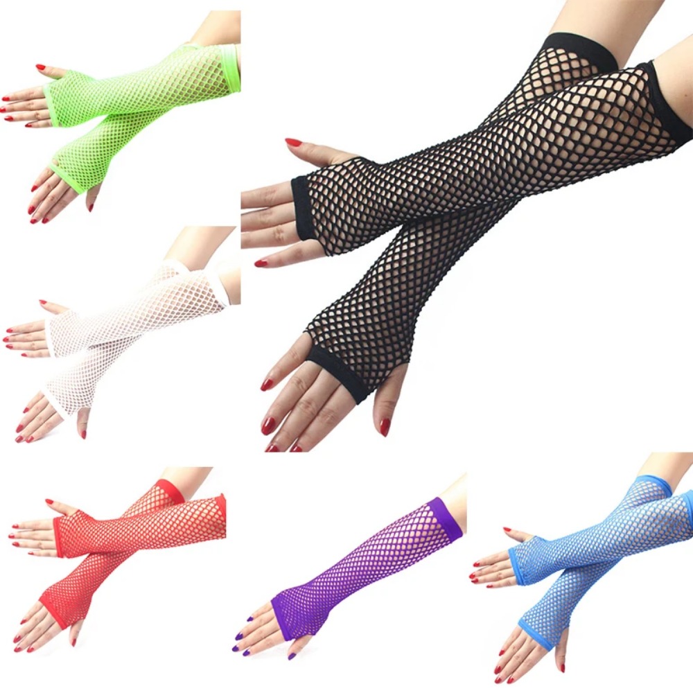 Guantes largos de rejilla de n - Fingerless Glove Knit reseña y precio