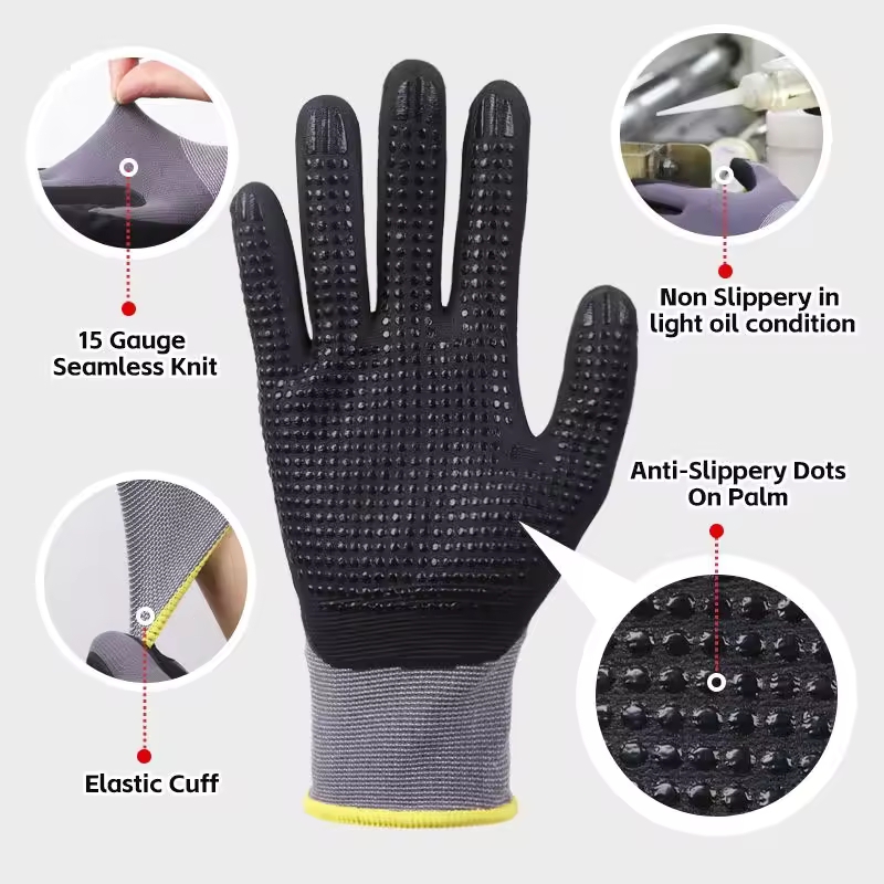 Guantes de trabajo de segurida - Nitrile Mechanic Glove reseña y precio