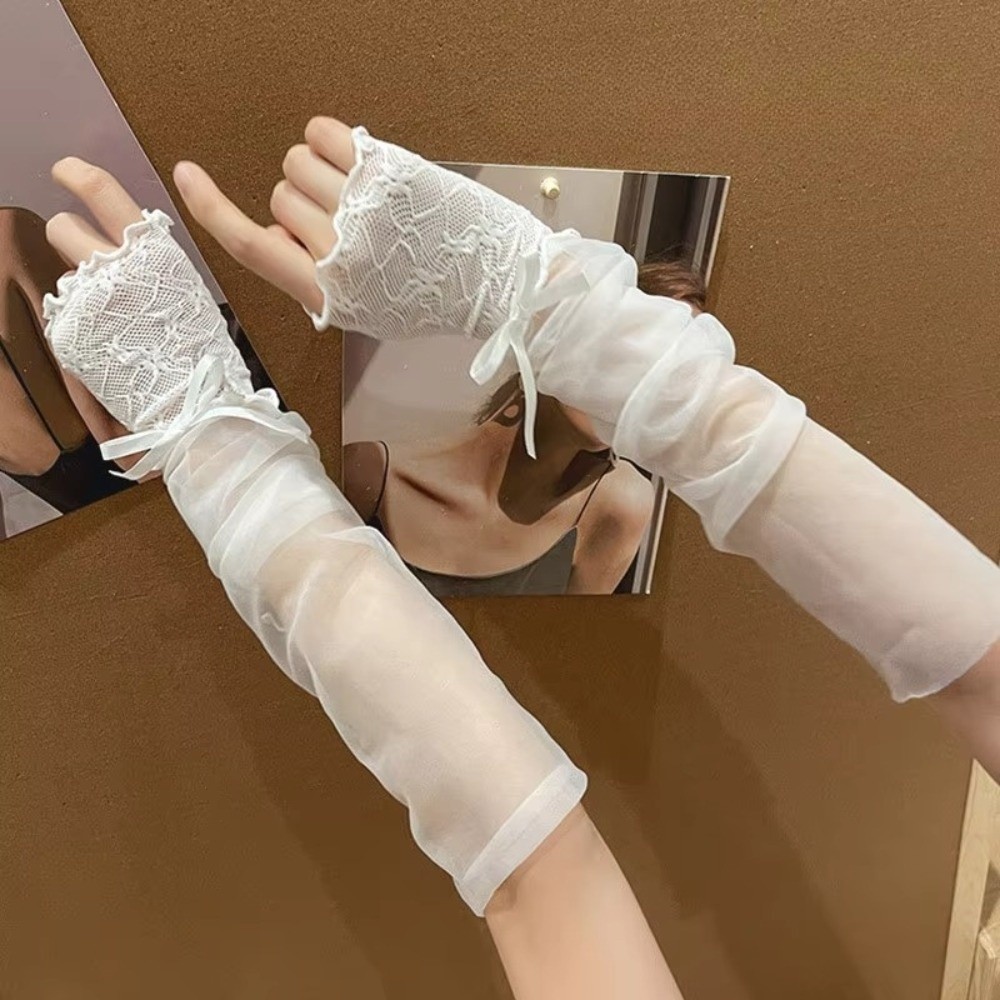Guantes de malla con volantes  - Fingerless Glove Knit reseña y precio