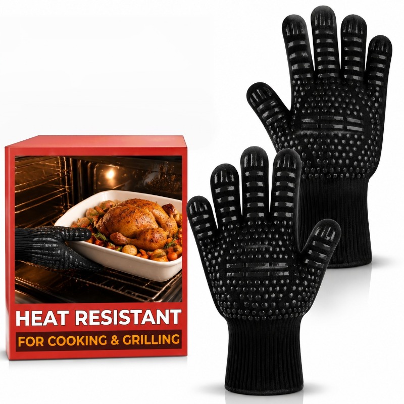 1 unidad/1 par de guantes para - Oven Mitt Silicone reseña y precio