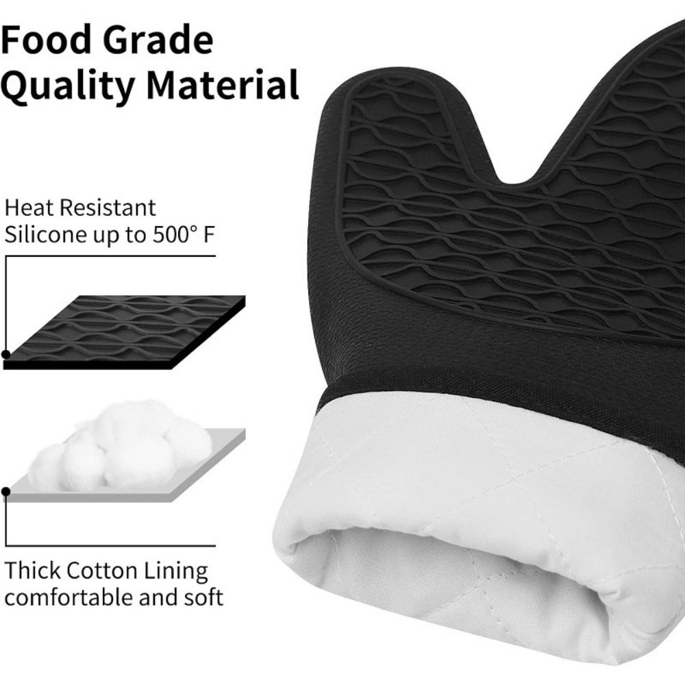 Manoplas de silicona de grado  - Oven Mitt Silicone reseña y precio