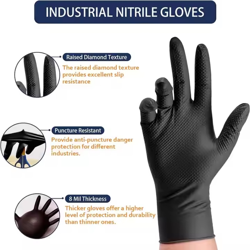 Guantes de trabajo de segurida - Nitrile Mechanic Glove reseña y precio